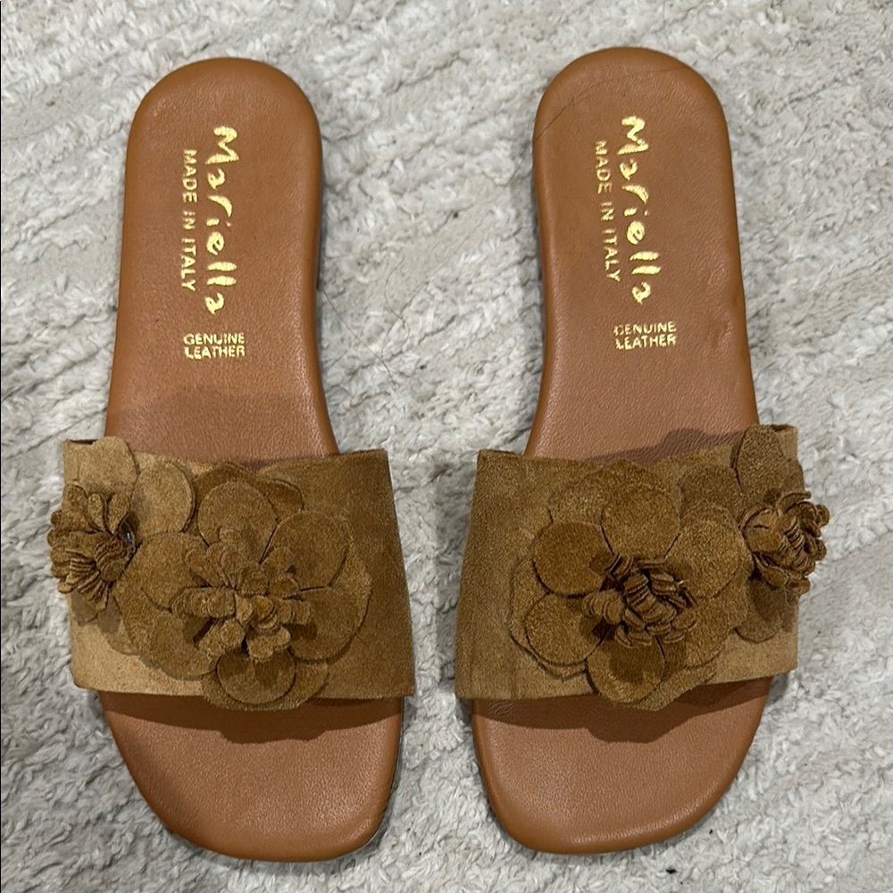 Mariella Tan Leather Women's Sandals
